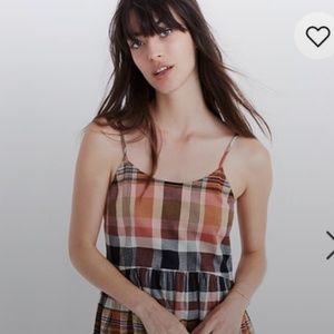Madewell Plaid Babydoll Cami Dress
